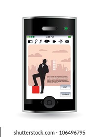 Smartphone editable vector file