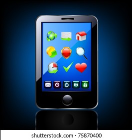 Smartphone editable vector file. Original design.