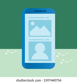 smartphone electronic device isolated vector illustration design