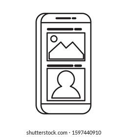 smartphone electronic device isolated vector illustration design