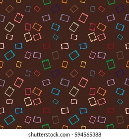 Smartphone or electronic tablet seamless pattern background.