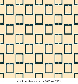 Smartphone or electronic tablet seamless pattern background.