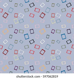 Smartphone or electronic tablet seamless pattern background.