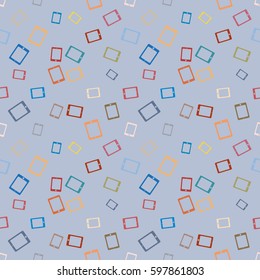 Smartphone or electronic tablet seamless pattern background.