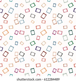 Smartphone or electronic tablet seamless pattern background.