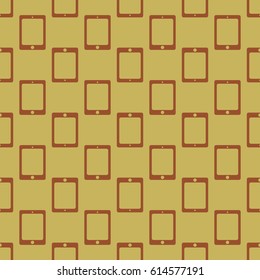 Smartphone or electronic tablet seamless pattern background.