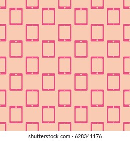 Smartphone or electronic tablet seamless pattern background.