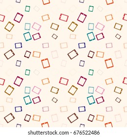 Smartphone or electronic tablet seamless pattern background.