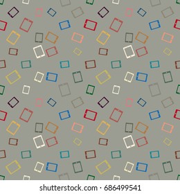 Smartphone or electronic tablet seamless pattern background.