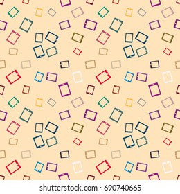 Smartphone or electronic tablet seamless pattern background.