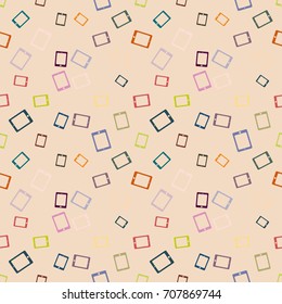 Smartphone or electronic tablet seamless pattern background.