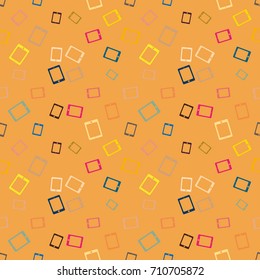 Smartphone or electronic tablet seamless pattern background.