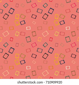 Smartphone or electronic tablet seamless pattern background.