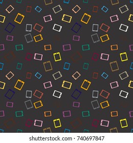 Smartphone or electronic tablet seamless pattern background.
