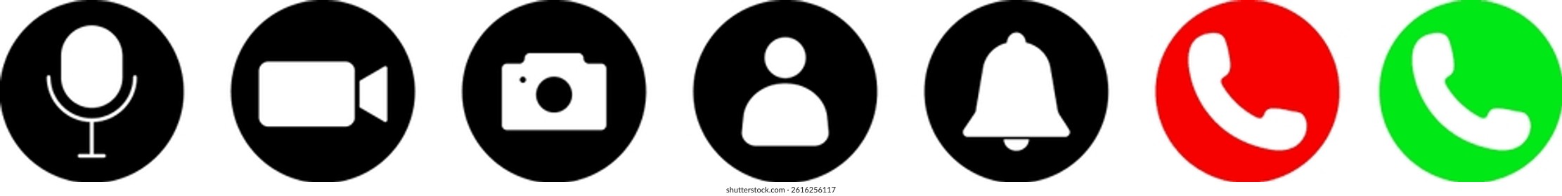 smartphone element icon set. play button icon symbol. camera signs. Web media interface plays symbol
