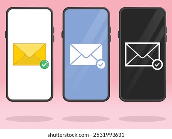 Smartphone Email Check Mark Unopened Mail