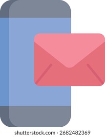 Smartphone Email Diseño de icono plano