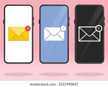 Smartphone-E-Mail-Benachrichtigungssymbol für eingehende Nummern