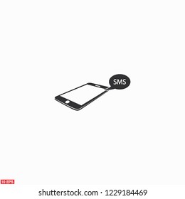 Smartphone email or sms icon