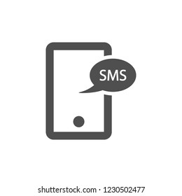 Smartphone email or sms icon