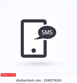 Smartphone email or sms icon
