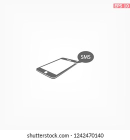 Smartphone email or sms icon