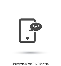 Smartphone email or sms icon