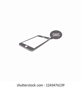 Smartphone email or sms icon