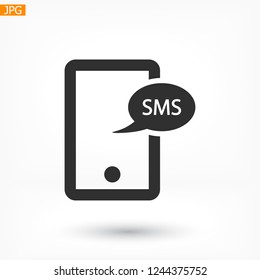 Smartphone email or sms icon