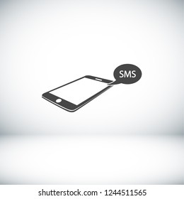 Smartphone email or sms icon