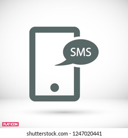 Smartphone email or sms icon