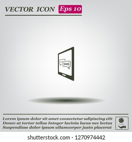 Smartphone email or sms icon. Mobile mail sign simbol.