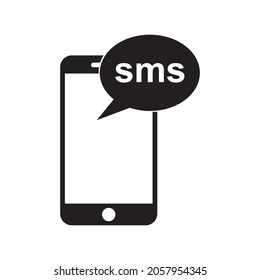 Smartphone email or sms icon. Mobile mail  symbol.