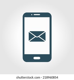 Smartphone email or sms icon. Mobile mail sign simbol.