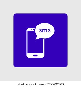 Smartphone email or sms icon. Mobile mail sign symbol.