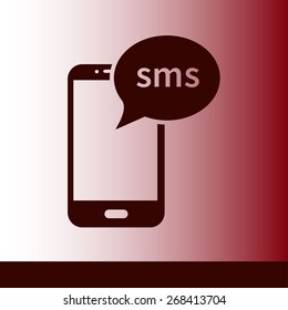 Smartphone email or sms icon. Mobile mail sign symbol.
