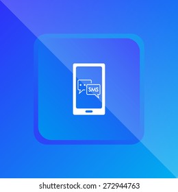 Smartphone email or sms icon. Mobile mail sign simbol.