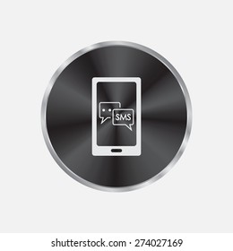 Smartphone email or sms icon. Mobile mail sign simbol.