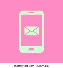 Smartphone email or sms icon. Mobile mail sign simbol.