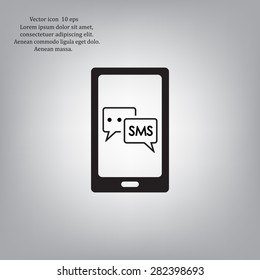 Smartphone email or sms icon. Mobile mail sign simbol.