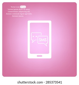 Smartphone email or sms icon. Mobile mail sign simbol.