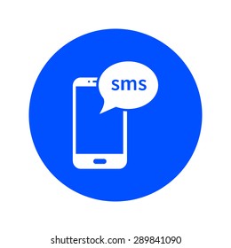Smartphone email or sms icon. Mobile mail sign simbol.