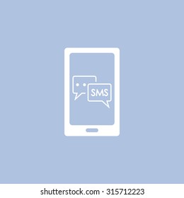 Smartphone email or sms icon. Mobile mail sign simbol.