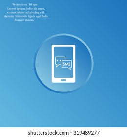 Smartphone email or sms icon. Mobile mail sign simbol.