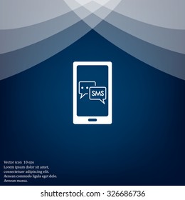 Smartphone email or sms icon. Mobile mail sign symbol.