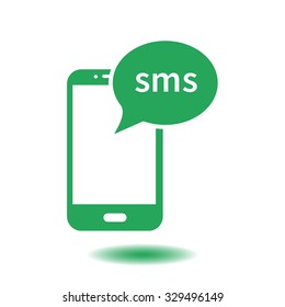 Smartphone email or sms icon. Mobile mail sign simbol.