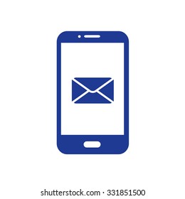 Smartphone email or sms icon. Mobile mail sign simbol.