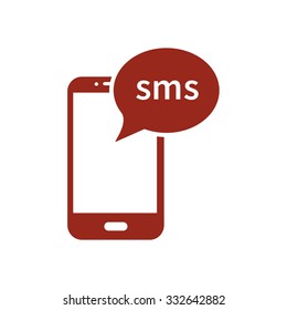 Smartphone email or sms icon. Mobile mail sign simbol.
