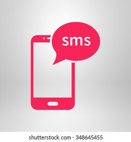 Smartphone email or sms icon. Mobile mail sign symbols.
