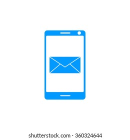 Smartphone email or sms icon. Mobile mail sign simbol.